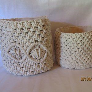 Pottery Barn Macrame planters